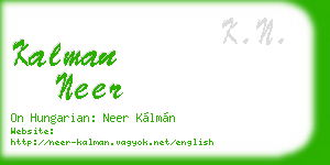 kalman neer business card
